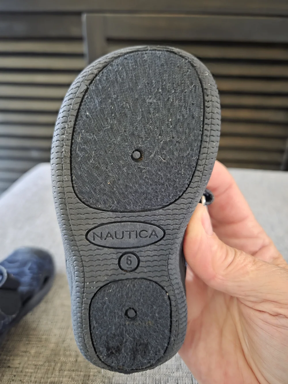 NAUTICA Toddler Boys Black Red Velcro Close Sandals Size 9 Close-Toe